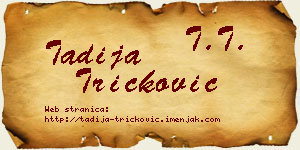 Tadija Tričković vizit kartica